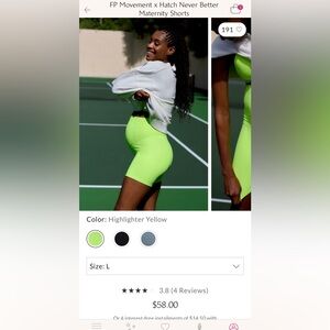 Free people x hatch never better maternity shorts